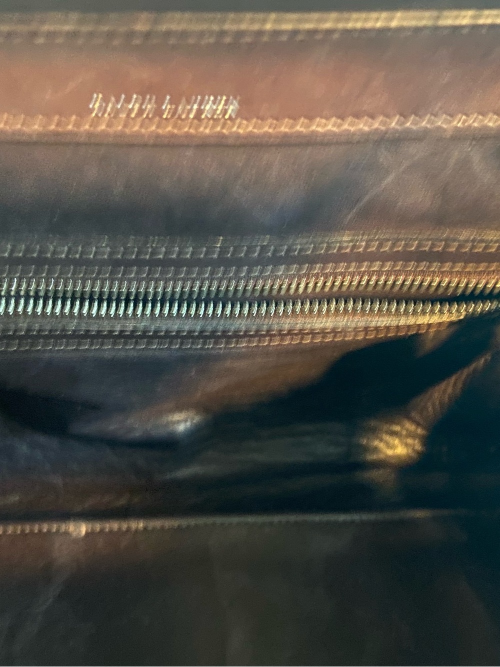 Ralph Lauren Chocolate Brown Leather Satchel with Polished brass logo Hardware - Picture 5 of 7